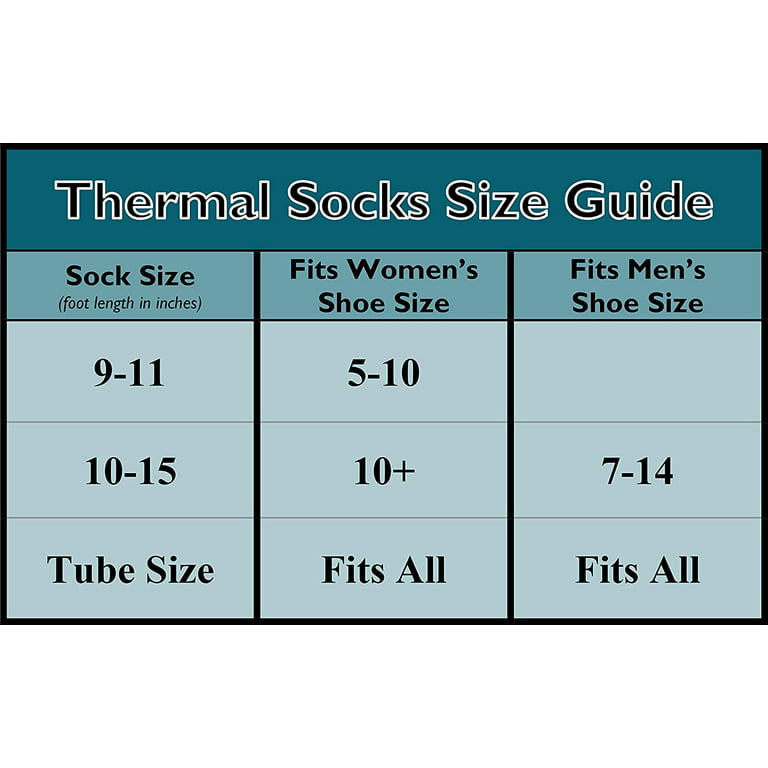 2.13 TOG Rating Thermal Socks For Men and Women Keep Feet Warmer Socks -  Black, 10 - 13, 1 Pair