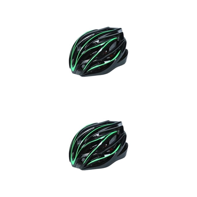 Wosthever Casco de ciclo transpirable con estilo de moda, cascos de ciclismo ligeros y ajustables, duradero, verde, negro, tamaño libre verde negro tamaño libre 2Conjunto