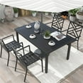 thumbnail image 2 of Furniture of America Hjem 5-Piece Black Metal Rectangular Patio Dining Set, 2 of 7