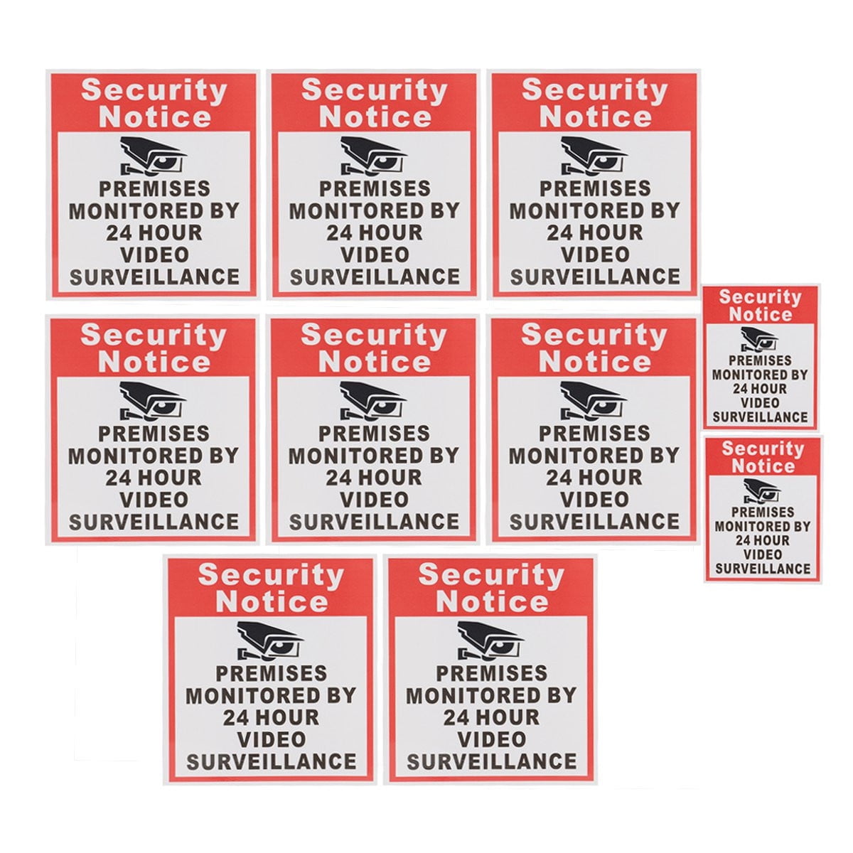 5-Pack 36x12 Victorian Frame Window Cling CGSignLab 24 Hour Video Surveillance