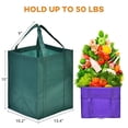 thumbnail image 2 of JERIA Paquete de 24 bolsas de comestibles reutilizables, grandes bolsas de compras plegables lavables, bolsas de mano resistentes con asas reforzadas, 2 of 5