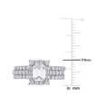 thumbnail image 3 of 2.10 Carat (ctw) Synthetic Moissanite Bridal Engagement Wedding Ring Set in Sterling Silver, 3 of 4