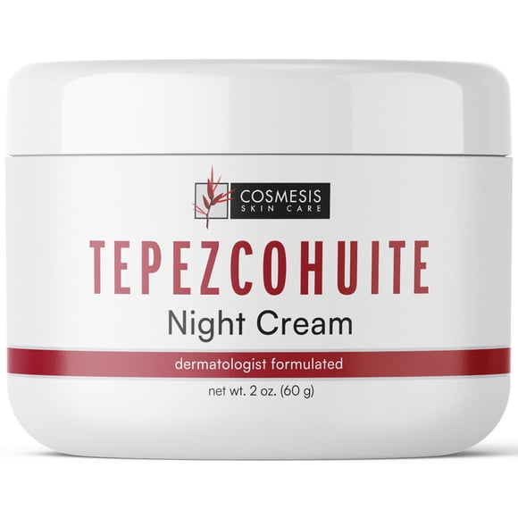 Cosmesis Skincare Tepezcohuite Crema de Noche con Orígenes Mexicanos Crema de Tepezcohuite Crema para Cara 2fl oz