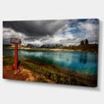 thumbnail image 2 of Azure Mountain Lake with Clouds - Landscape Canvas Art Print, 2 of 4
