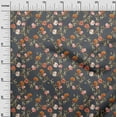 thumbnail image 2 of oneOone Viscose Chiffon Gray Fabric Flower & Leaves Watercolor Fabric For Sewing Printed Craft Fabric By The Yard 42 Inch Wide, 2 of 4