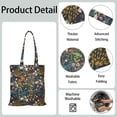 thumbnail image 4 of Botanical Garden Print Reusable Tote Bag - Spacious & Machine Washable Grocery Bag, 4 of 5