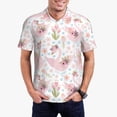 thumbnail image 1 of Fotbe Swan And Flowers Camiseta Polo de Golf para Hombre con Estampado – Camisa Deportiva Transpirable con Cuello Abotonado-Small, 1 of 6
