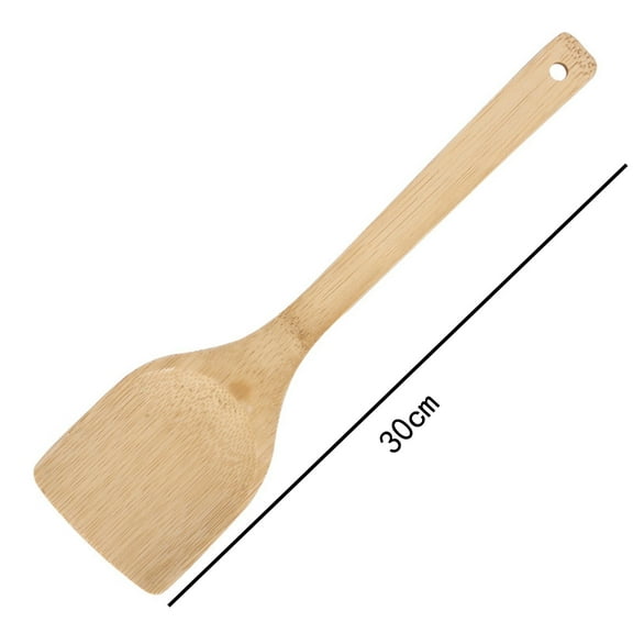 Wooden Spatula Wooden Turner,Cuisine Wood Spatula with Wood Handle Heat Head with Curved Front for Scooping & Scraping Kitchen Spatulas for Cooking,Cooking Utensils,Corner Spoon Scraper,N,11.36"