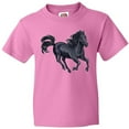 thumbnail image 3 of Inktastic Beautiful Galloping Black Horse Youth T-Shirt, 3 of 5