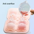 thumbnail image 5 of Bear Ice Mold 4 Grids, Ice Cube Trays Mold to Make Lovely 3D DIY Drink Ice Coffee Juice Cocktail. Bear Silicone Molds for Christmas Party Kids Cake Decoration. Candy Soap Candle Mold, 5 of 8