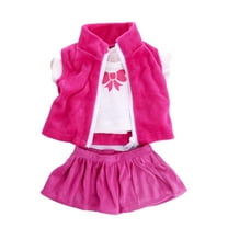 Doll clothes for 18 inch doll – Pink 3-piece doll clothes and accessories set, fashionable 18-inch doll outfit