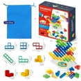 ZOOBLIX Tetra Tower Game, Stack Attack Game 48PCS Building Blocks