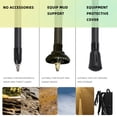 thumbnail image 3 of Ultra Light Carbon Fiber Trekking Poles | Collapsible Walking Sticks for Hiking & Trail Running | 125cm Non Adjustable, 130g, Shiny Yellow, Anti-Slip Grip for Men & Women, 3 of 7