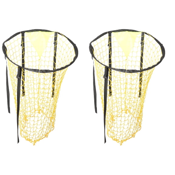 Nicehomfit Soccer Goal Yellow Nylon Oxford Cloth Indoor Training Aid 2Pcs