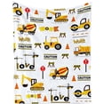thumbnail image 4 of Kainsy Kids Trucks Blanket, Soft Fleece Construction Vehicle Blankets for Baby, Kids Toddler Blankets for Boys, Tractor Blanket for Bed Couch Sofa Decor, Trucks Car Lovers Blanket, Inch White(40"x50"), 4 of 8