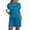 Blue Green, variant on Womens Pajama Sets 2 Piece Soft Short Sleeve Top and Shorts Sleepwear Round Neck Pjs Lounge Set with Pockets