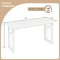 thumbnail image 3 of Gymax 63'' Rectangular Farmhouse Kitchen Table w/Heavy Duty Metal Legs for Dining Room, 3 of 10
