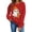 Red#13, variant on Yteetum Halloween Sweatshirt for Women Oversized Crewneck Long Sleeve Shirts Fall Casual Graphic Printed Round Neck Loose Lightweight Comfy Hoodless Sweatshirts