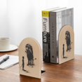 thumbnail image 5 of Naloa Child And Lion Sketch 2 Pcs Bookend Large Capacity Office Book Ends for Home Office Library School Study Decoration, 5 of 8