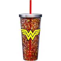 WONDER WOMAN LOGO GLITTER CUP