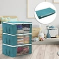thumbnail image 4 of Foldable Storage Bag for Clothes & Home Organization - 49x36x21cm Non-Woven Fabric Container with Handles, Gray or Blue (1-Pack), 4 of 9
