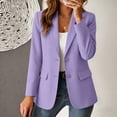 thumbnail image 2 of QATAINLAV Ladies Blazers Business Casual Long Sleeve Open Front Button Blazer Office Travel Lapel Suit Jackets with Pockets Purple XL, 2 of 9
