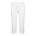 thumbnail image 5 of Annhoo Yoga Pants for Women Solid Color Lace Trim High Waist Stretchy Slim Leggings Soft Workout Casual Bottoms, 5 of 5