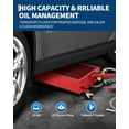 thumbnail image 7 of GARVEE 20 Gallon Low Profile Oil Drain Pan with Electric Pump,12V Oil Change Pan Metal with 8FT Hose & Folding Handle for Cars,SUVs,Trucks,Buses,RVs,Red, 7 of 7