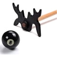 thumbnail image 4 of 4pcs Billiard Pool Cue Stick Plastic Slip-On Portable Moosehead Bridge Head(Black), 4 of 5