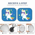 thumbnail image 5 of Kdxio Cool Unicorn Star Golden Print 2-Piece Sun Shade Front Windshield - Foldable Car Front Window Sunshades For Most Sedans Suv Truck, 5 of 6