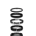 thumbnail image 1 of 5 Piezas Pulsera Para Hombre De Cuero Con Hebilla Magnética Xtellar negro, 1 of 3