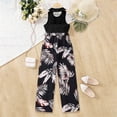 thumbnail image 3 of SHTXOZHI Little Girls Casual Vacation Jumpsuit Summer Fashion Sleeveless Belted Wide Leg Rompers, 3 of 7