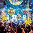 thumbnail image 2 of Untyo 24 Pcs Disco Ball Balloons Huge Gold Explosion Star Aluminum Foil Balloons for Birthday,Theme Disco Party Decorations Supplies, 2 of 7