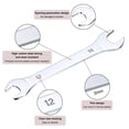 thumbnail image 3 of Uxcell 10pcs Thin Open End Wrench 12mmx14mm Chrome Plated Metric Double Open-End Wrench for Home Machinery Repairs, 3 of 7