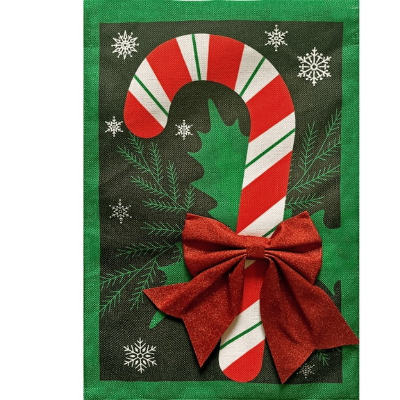 Briarwood Lane Christmas Burlap Garden Flag 12x18 For Outdoor Festive Candy Cane For Christmas Garden Flag Flags For Outside