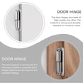 thumbnail image 3 of Shisuyan Hinges for Cabinet Doors Metal Hinges Silver 2Pcs 3.1X0.9In, 3 of 8
