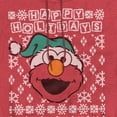 thumbnail image 2 of Sesame Street Elmo Ugly Christmas Unisex Adult Pull-Over Heather Hoodie,Red, Medium, 2 of 3