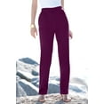 thumbnail image 5 of Roaman's Women's Plus Size Straight Leg Soft Knit Pull On Pant, 5 of 5