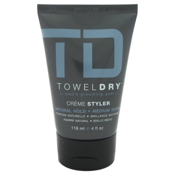 Natural Hold Creme Styler by Towel Dry for Men - 4 oz Cream