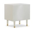 thumbnail image 4 of Geometric Two Drawer Nightstand, White, 4 of 7