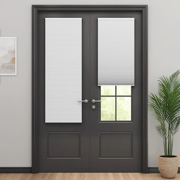 No Drill Cordless Cellular Shades for Doors, 12" W x 40" H, White