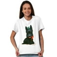 thumbnail image 5 of Christmas Black Scottish Terrier Bow Women's Graphic T Shirt Tees Brisco Brands M, 5 of 5
