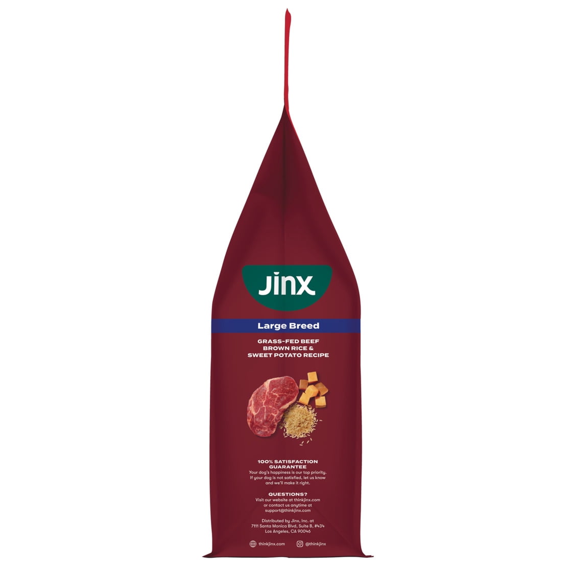 Jinx Large Breed Beef, Brown Rice, Sweet Potato Kibble, 30 lb