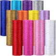 thumbnail image 2 of Juego de 12 rollos de cinta de malla decorativa metálica de 25 cm x 9 m de Timgle, 2 of 6