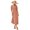 Burnt Coral, variant on Women's Off Shoulder Puff Sleeve Maxi Dress Smocked Bodice Ninety Five % Polyester And Five % Spandex Casual Fabric