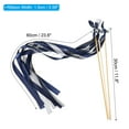 thumbnail image 2 of Uxcell Ribbon Fairy Wands Silk Stick Streamer with Bells 24 Pack(Navy Blue, Grey), 2 of 6