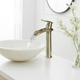 thumbnail image 2 of Waterfall Tall Spout Single Hole Single-Handle Vessel Sink Faucet In Brushed Gold, 2 of 5