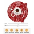 thumbnail image 6 of 13 Inch Round Placemats Set of 6, Red Christmas Non Slip Heat Insulation PP Table Mats, Farmhouse Winter White Xmas Snowflakes Washable Place Mats for Kitchen Dining Party Table Decor, 6 of 7