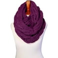 thumbnail image 6 of Basico Chunky Infinity Scarf, Women's, Warm, Purple, 6 of 6