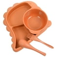 thumbnail image 4 of Miangastore 1 Set Toddler Divided Plate Kids Bowl Children Dinosaur Plate Kids Fork Spoon, 4 of 8